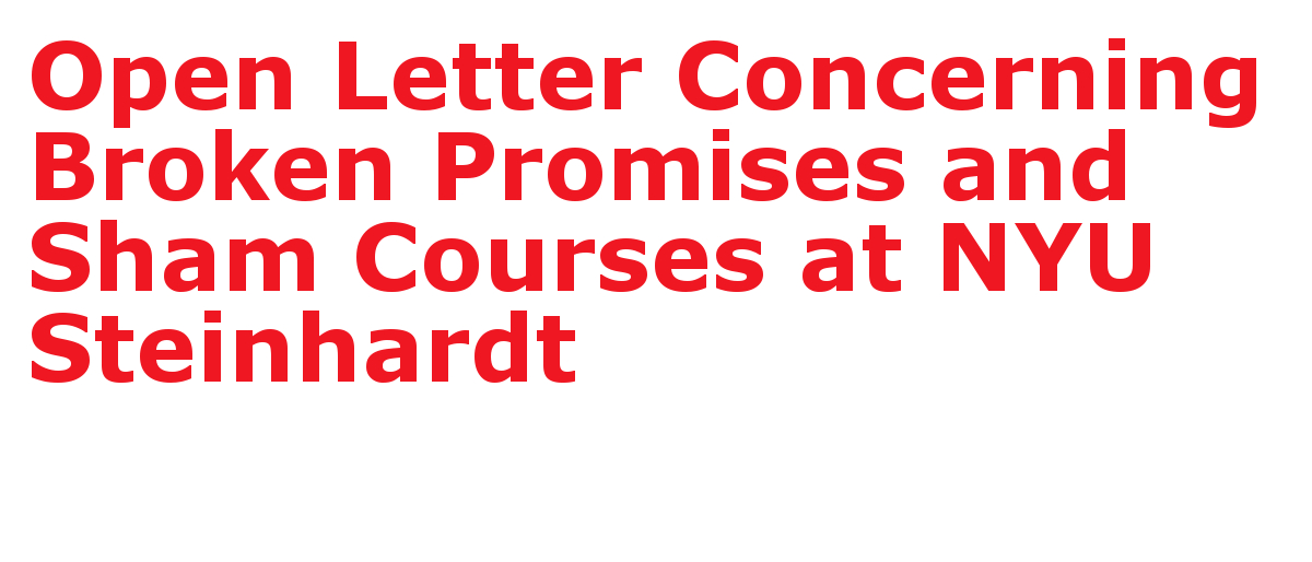 An open letter