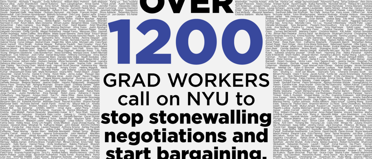 Permalink to: OVER 1200 UNION GRAD WORKERS DEMAND “NYU, STOP STONEWALLING” Permalink to: OVER 1200 UNION GRAD WORKERS DEMAND “NYU, STOP STONEWALLING”